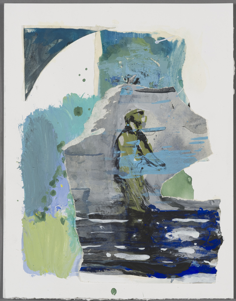 Untitled XXVII, Oil, gouache, collage on paper, 32,5 x 25 cm, 2016